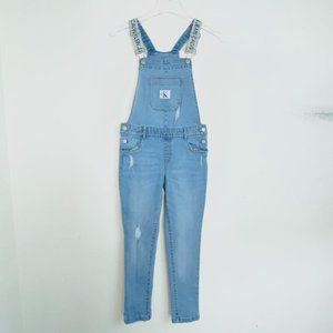 Calvin Klein Light Wash Overalls Jeans 10